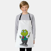 Tablier La grenouille comme enseignant avec livre (Porté)