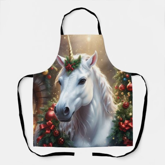 Tablier « La Licorne de Noël » (Recto)