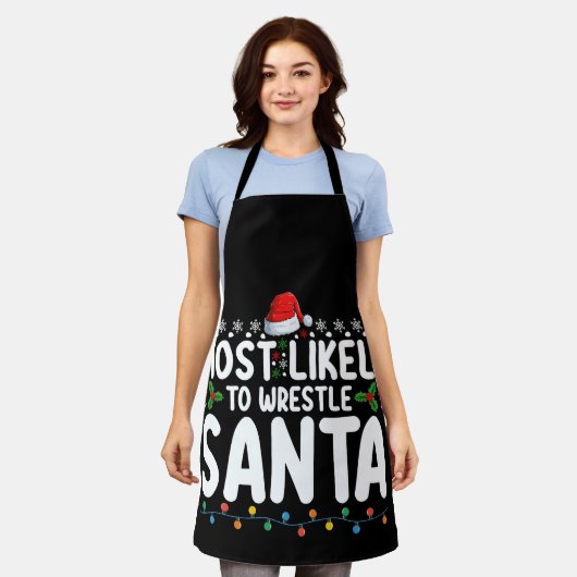Tablier La Lutte De Noël La Plus Probable À Père Noël (Porté)