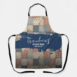 Tablier La magie de la cuisine de grand-mère, patchwork vi