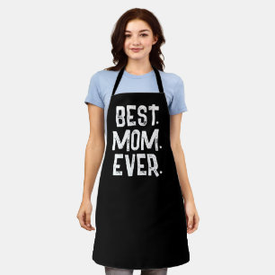 TABLIER LA MEILLEURE MOM TOUJOURS BLANCHE TYPOGRAPHIE