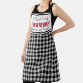 Tablier La mère de Buffalo Plaid, noire et blanche (Insitu)