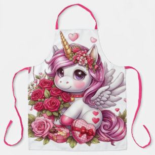 Tablier La mignonne Saint Valentin licorne