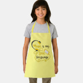 Tablier La musique est ma langue d'amour phrase romantique (Insitu)