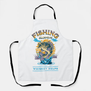 Tablier La pêche arrive. Le whisky aide!