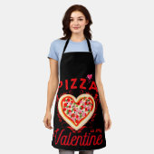 Tablier La Pizza Est Ma Saint Valentin Funny Valentines Da (Porté)