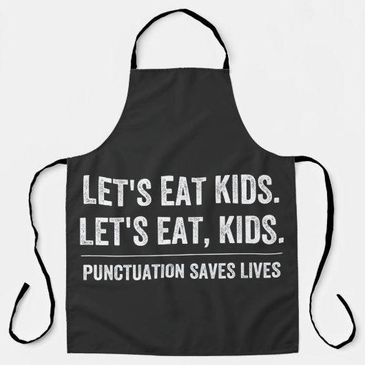 Tablier La ponctuation sauve des vies (Recto)