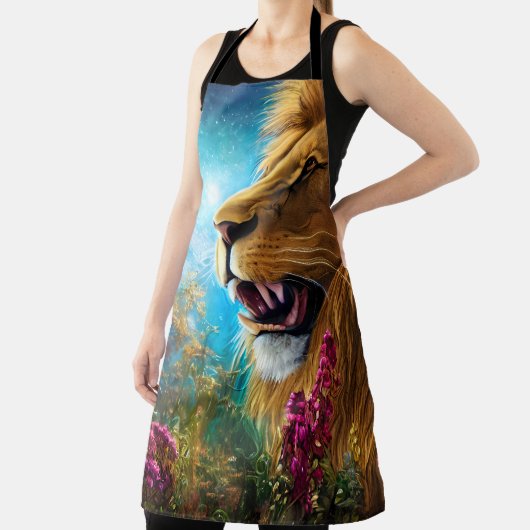 Tablier La position d'un lion (Insitu)