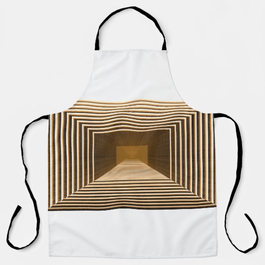 Tablier La pyramide jaune Abstraite comprend en profondeur (Recto)