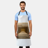 Tablier La pyramide jaune Abstraite comprend en profondeur (Porté)