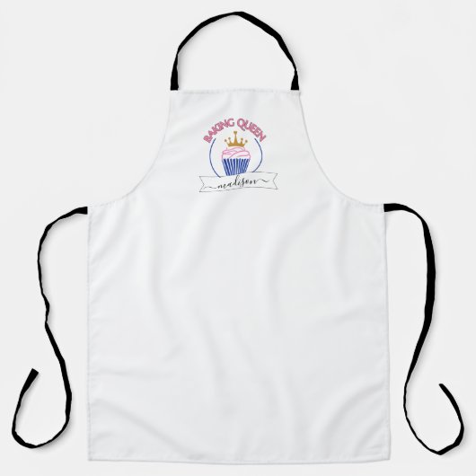 Tablier La reine en train de cuire ! Cupcake (Recto)