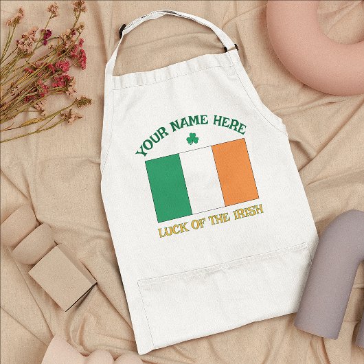 Tablier La Saint-Patrick Drapeau Irlande Nom Personnalisé