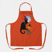 Tablier La Sorcière d'Halloween Le Chat Noir (Recto)