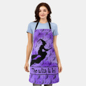 Tablier La sorcière est en Halloween Witch Silhouette Purp (Porté)