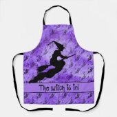 Tablier La sorcière est en Halloween Witch Silhouette Purp (Recto)