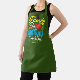 Tablier La tarte de famille football remerciant Thanksgivi