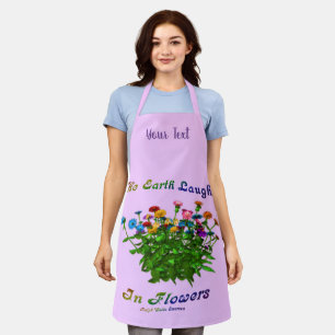 Tablier La Terre Rire En Fleurs Inspiration Personnalisée