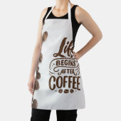 Tablier La vie commence après le café - amusant café Apron (Insitu)