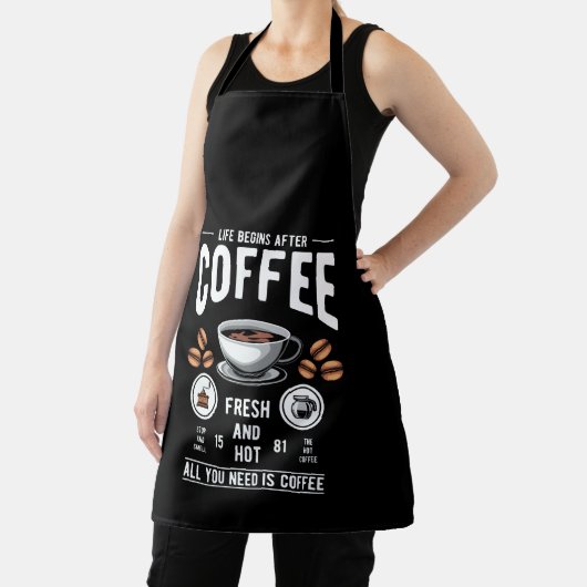 Tablier La vie commence après le devis de café (Insitu)