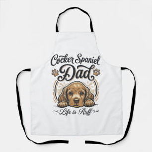 Tablier La vie de papa Cocker Spaniel est rude Vintage T-s