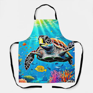 Tablier La vie de récif de la tortue de mer