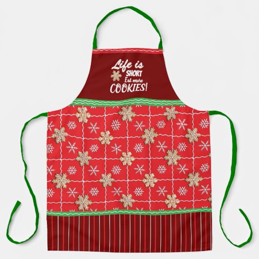 Tablier La vie est courte ! Mangez Plus De Cookies ! Tabli (Recto)