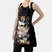 Tablier La vie est meilleure à la ferme, animaux mignons,  (Insitu)