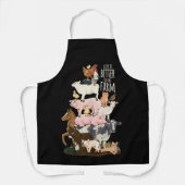 Tablier La vie est meilleure à la ferme, animaux mignons,  (Recto)