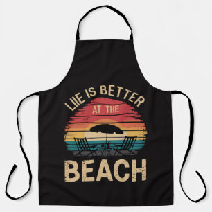 Tablier La vie est meilleure à la plage, ambiance vacances