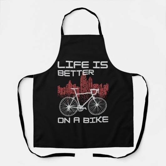 Tablier La vie est meilleure à vélo (Recto)