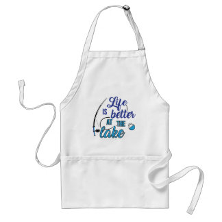 Tablier la vie est meilleure au lake word art