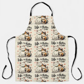 Tablier La vie est meilleure avec les chats mignonne Chat (Recto)
