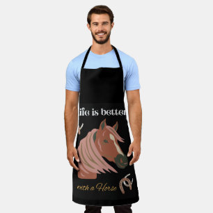 Tablier La Vie Est Meilleure Avec Les Chevaux, Apron
