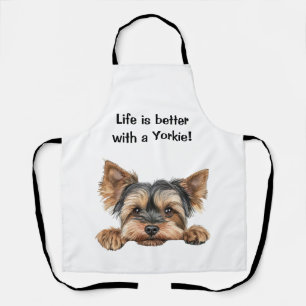 Tablier La vie est meilleure avec un yorkie