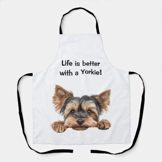 Tablier La vie est meilleure avec un yorkie (Recto)