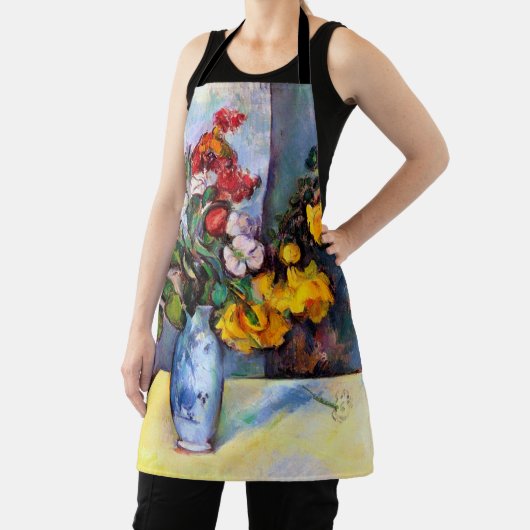 Tablier La vie morte avec des fleurs dans un Vase, Paul Ce (Insitu)