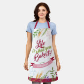 Tablier La vie personnalisée est ce que vous la faites cui (Porté)