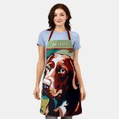 Tablier Laboratoire de chocolat rustique sur Camo (Porté)