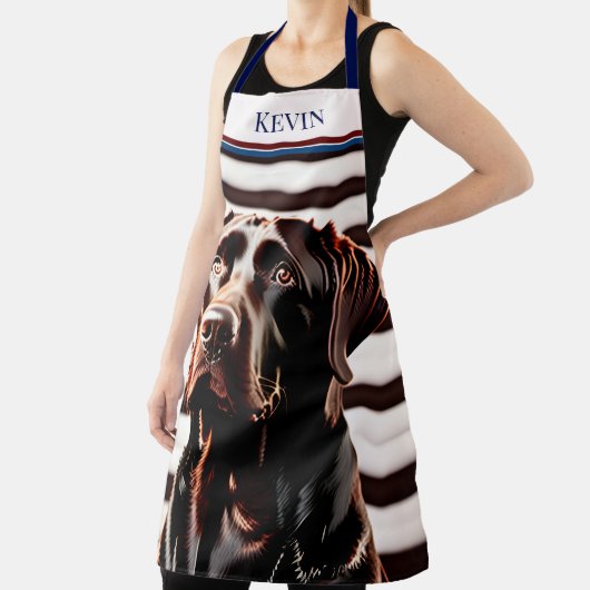 Tablier Laboratoire de chocolat rustique sur drapeau améri (Insitu)