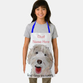 Tablier Labradoodle Chef de Cuisine (Nom Ici) (Insitu)