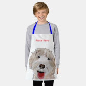 Tablier Labradoodle Chef de Cuisine (Nom Ici) (Porté)