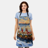 Tablier Labrador Retriever Christmas Boat Holiday (Porté)