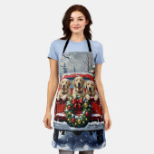 Tablier Labrador Retriever Christmas Red Truck Holiday (Porté)