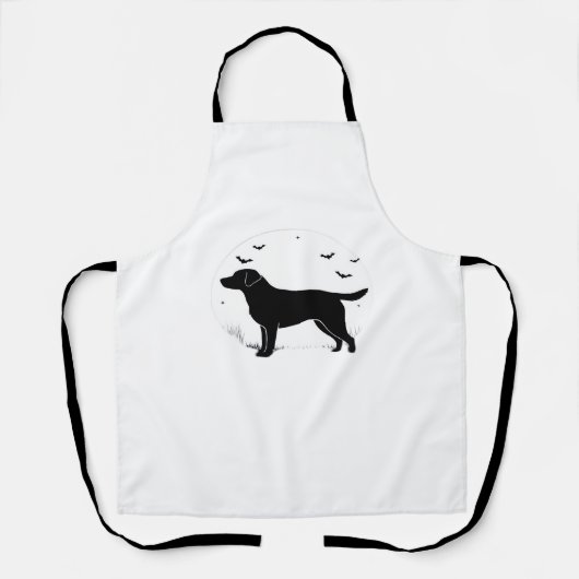 Tablier Labrador Retriever Dog - Halloween Moon Silhouette (Recto)