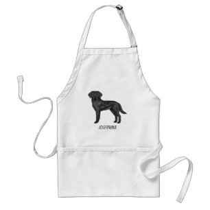 Tablier Labrador Retriever Noir Chien Mignon Avec Nom Pers