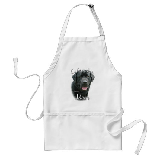 Tablier Labrador Retriever (noir) Maman 2 (Devant)