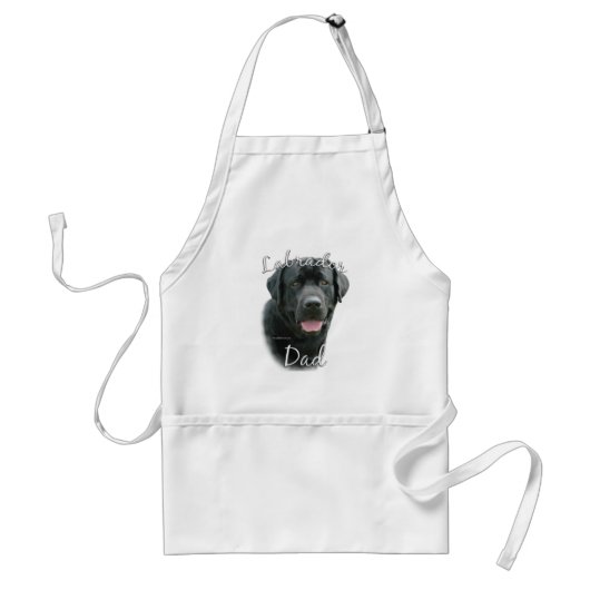 Tablier Labrador Retriever (noir) Papa 2 (Devant)