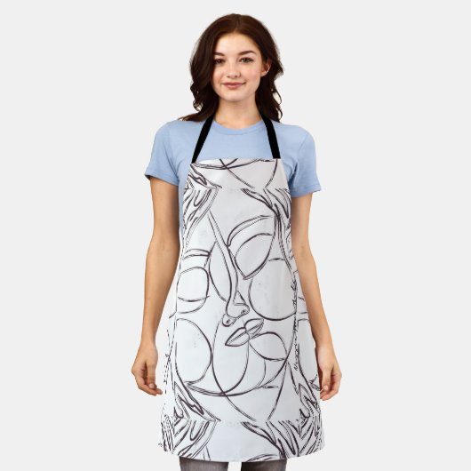 Tablier Labyrinthe Beauty Abstract Art Apron (Porté)