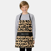 Tablier Labyrinthe logrus Motif beige monochromatique (Porté)