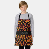 Tablier Labyrinthe logrus Mystique Orange Motif géométriqu (Porté)